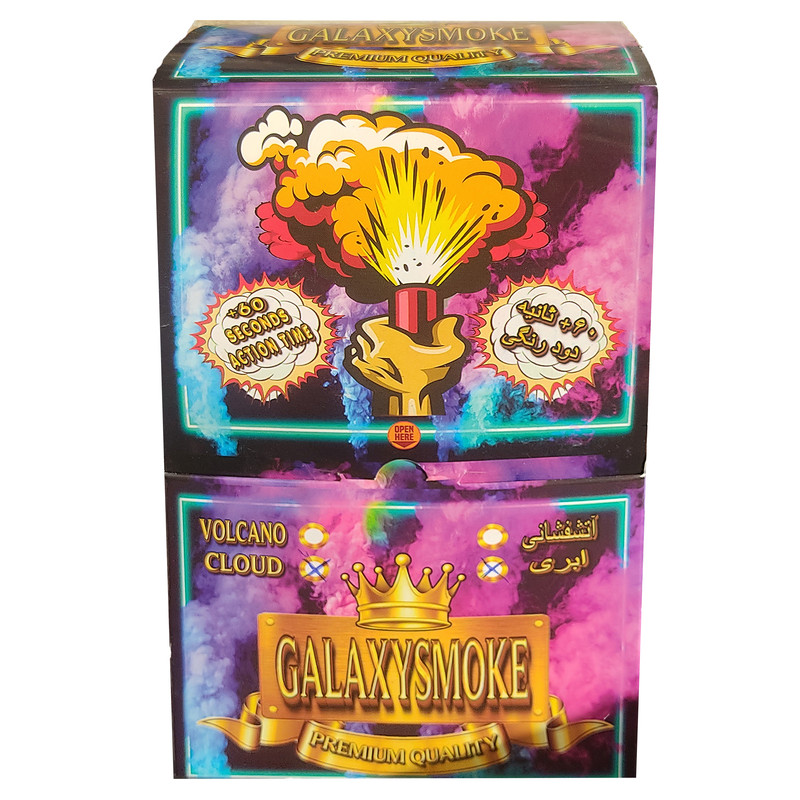 دود رنگی گلکسی اسموک مدل اَبری 50 ثانیه ای مجموعه 6 عددی