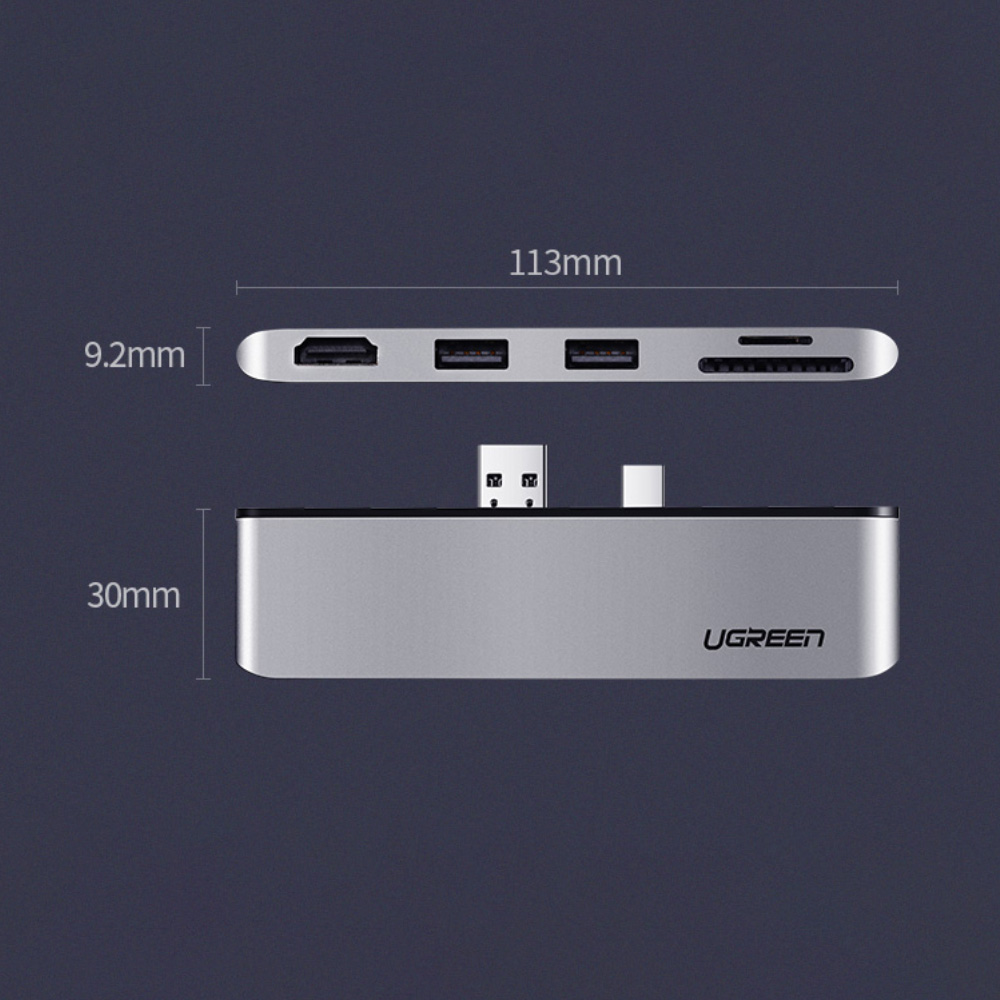 هاب 5 پورت USB-C یوگرین مدل 80544