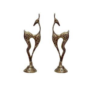 دکوری برنجی مدل آهوی عاشق مجموعه دو عددی