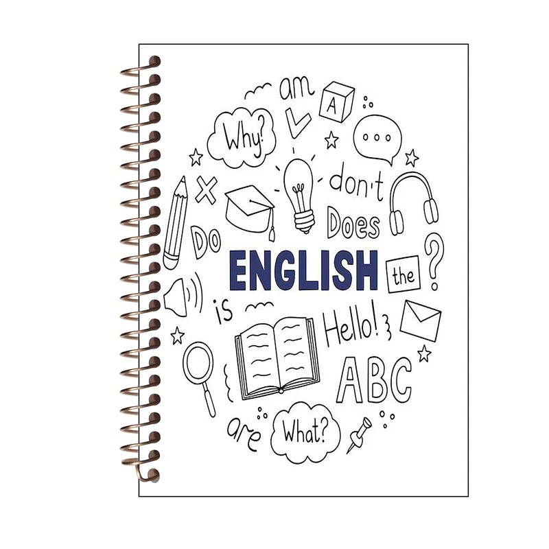 دفتر لغت 100 برگ طرح حروف انگلیسی کد W304