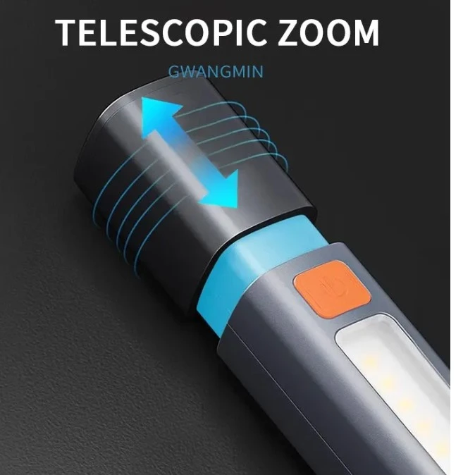 عکس شماره 5 : چراغ قوه دستی مدل 3 حالته کد 087423