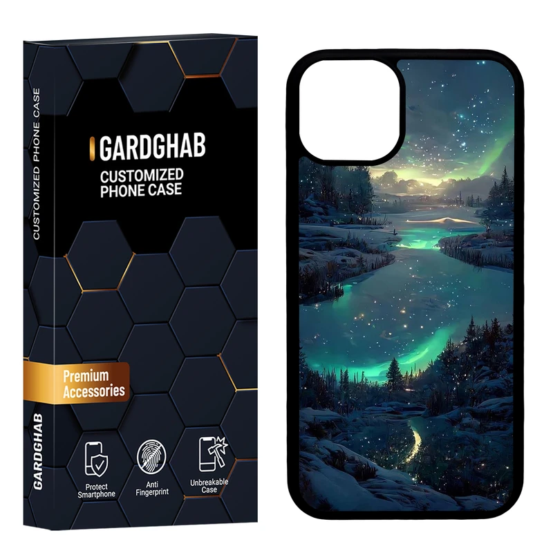 کاور گارد قاب مدل پشت گلس منظره و طبیعت مناسب برای گوشی موبایل اپل iPhone 13 