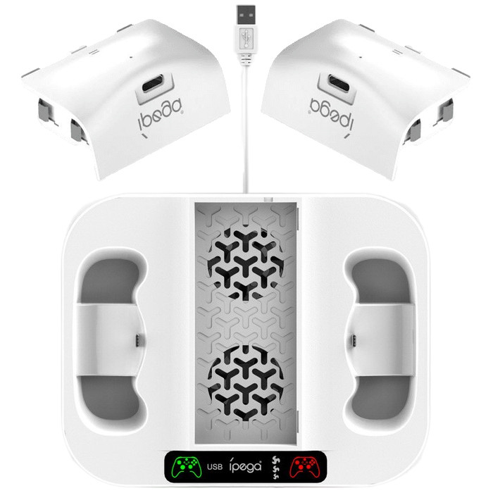 پایه خنک کننده و شارژر دسته بازی آی پگا مدل PG-XBS012 مخصوص Xbox Series S به همراه باتری