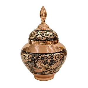 شکلات خوری مسی مدل الماس تراش طرح سیبی نیمه تراش کد B33p21 RA