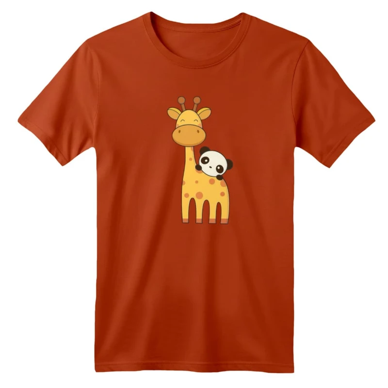 تی شرت آستین کوتاه بچگانه مدل زرافه کد ۲۳