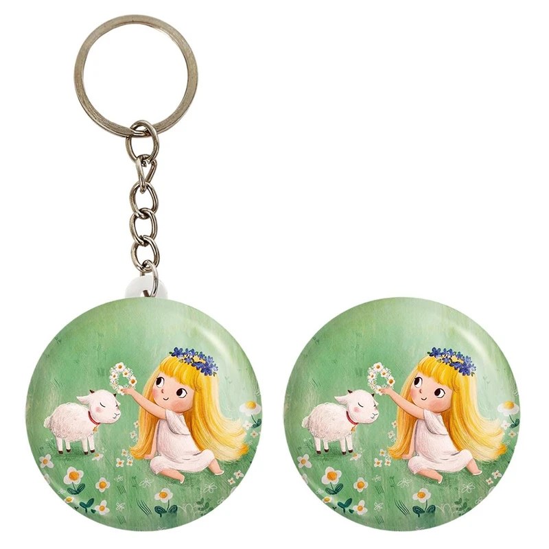 پیکسل خندالو مدل دخترانه فانتزی کد 25744 به همراه جاکلیدی