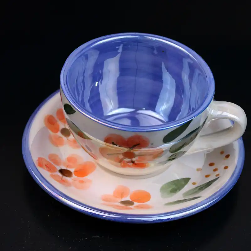 ست فنجان و نعلبکی سرامیکی مدل لاستر