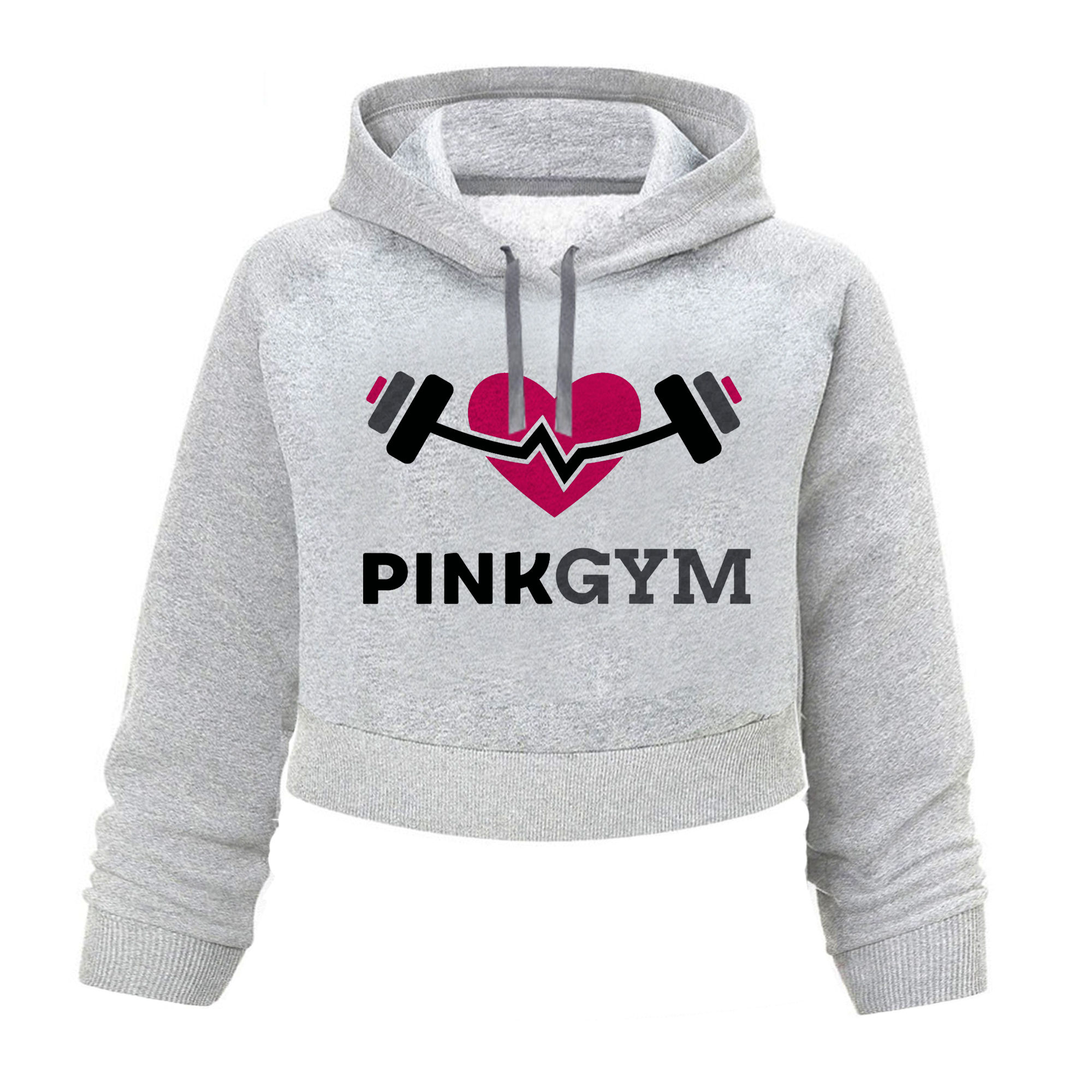 هودی کراپ زنانه مدل GYM  کد L399 T