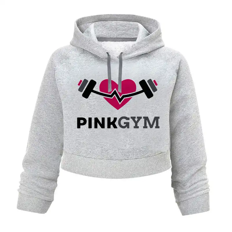 هودی کراپ زنانه مدل GYM  کد L399 T