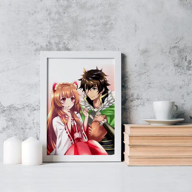 تابلو خندالو مدل نائوفومی و رافتالیا انیمه ظهور قهرمان سپر کد 15974