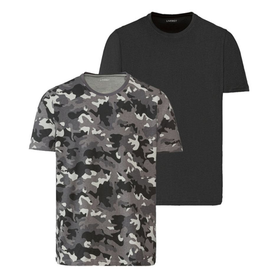 تی شرت آستین کوتاه مردانه لیورجی مدل 8855619 مجموعه 2 عددی