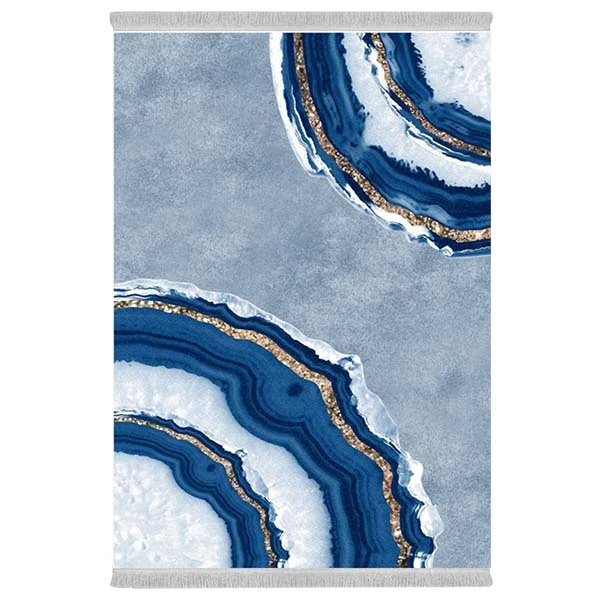 فرش پارچه‌ای دفه مدل فرشینه هازان مخمل طرح فانتزی کد 3132