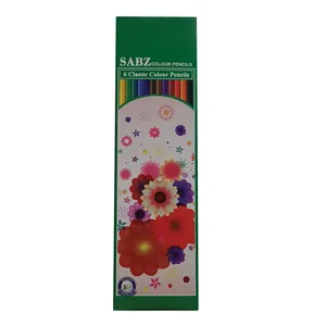 مداد رنگی 6 رنگ سبز کد Flower-G6