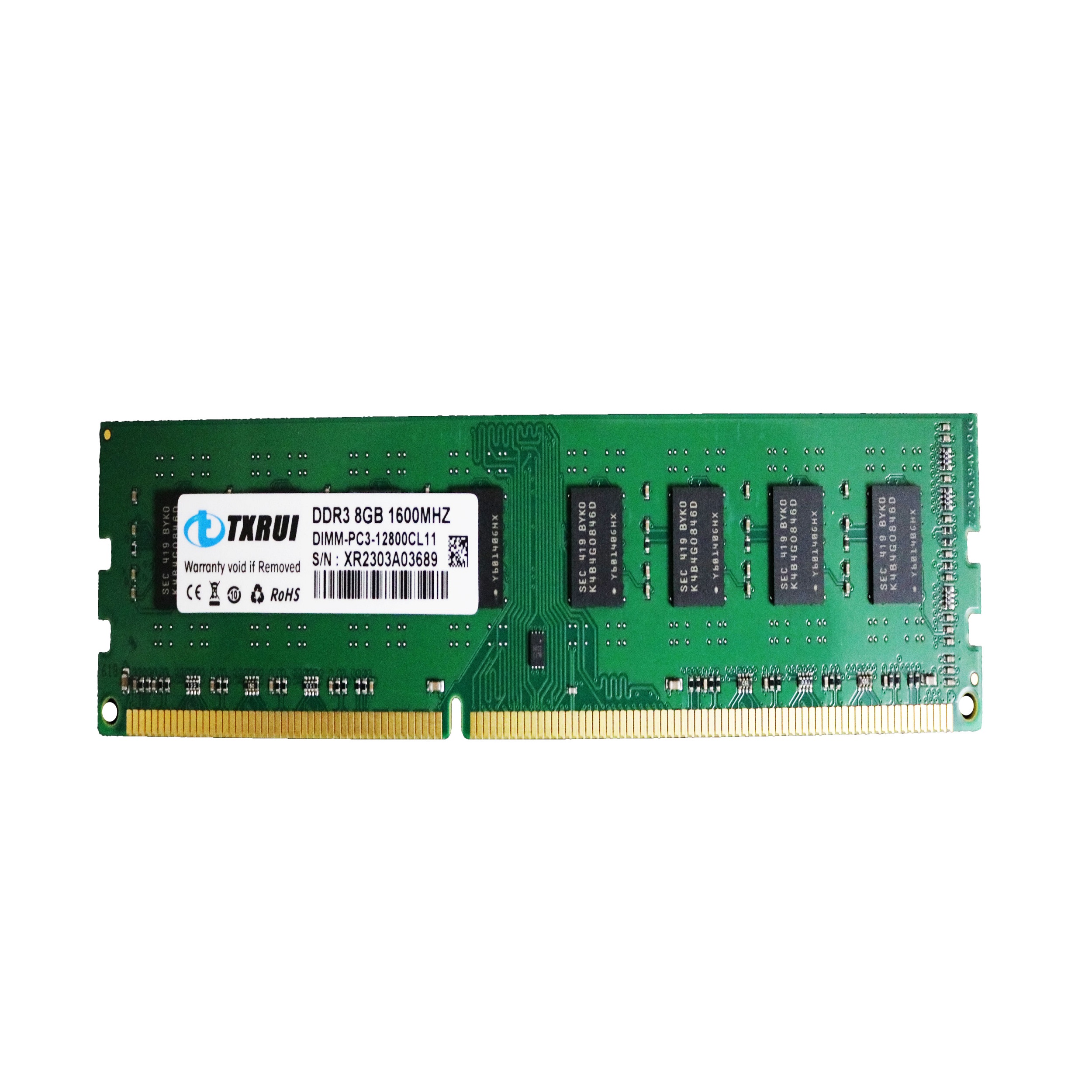 رم دسکتاپ DDR3 تک کاناله 1600 مگاهرتز تی ایکس روی مدل PC3 ظرفیت 8 گیگابایت