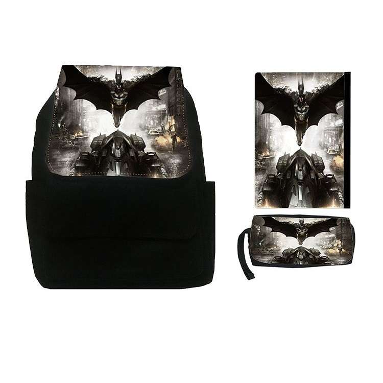 کوله پشتی طرح بتمن کد SL3 به همراه کلاسور و جامدادی