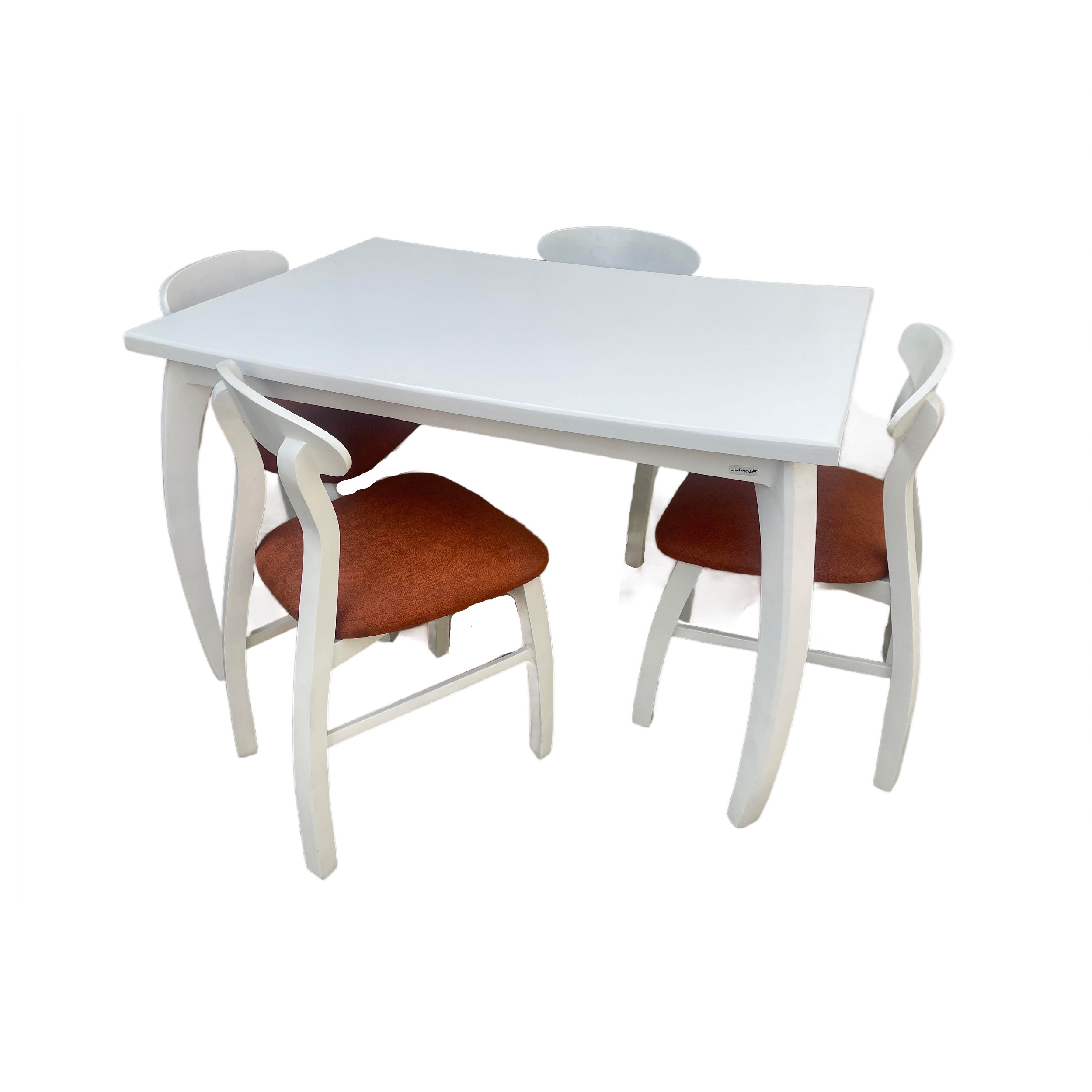 میز و صندلی ناهارخوری چهار نفره گالری چوب آشنایی مدل 752-Wh4