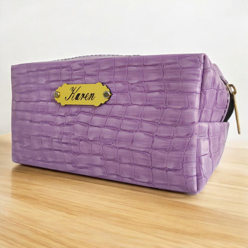 کیف لوازم آرایش زنانه مدل چرمی مکعبی