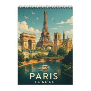 دفتر شطرنجی 100 برگ آلبالو طرح پاریس کد 5015