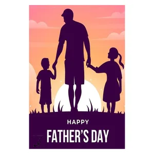 کارت پستال رادکس طرح HAPPY FATHERDAY تبریک روز پدر مدل   NE73