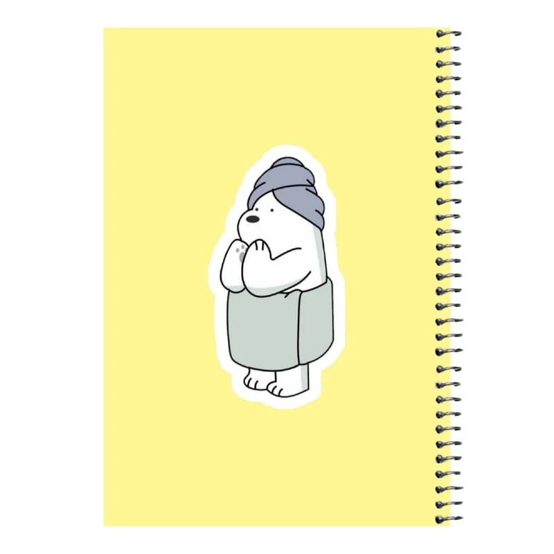 دفتر مشق 80 برگ اس جی مدل خرس و حوله  