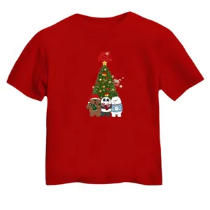 تی شرت آستین کوتاه بچگانه مدل خرس کریسمس کد 6
