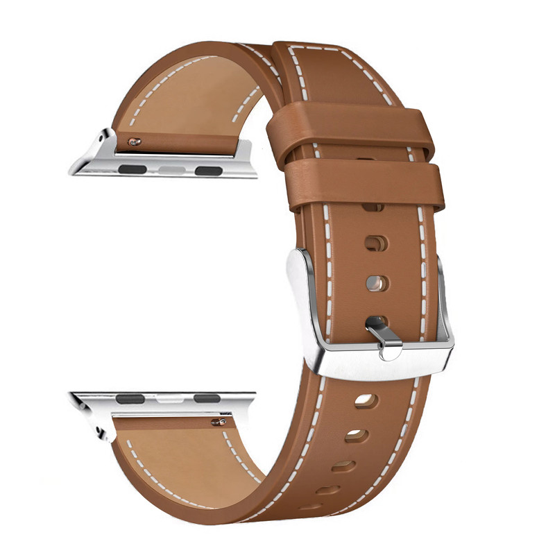 بند گوف مدل Leather-Buckle مناسب برای اپل واچ سری 10 سایز 46 میلی متری