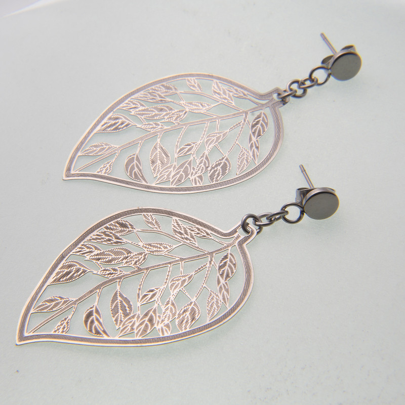 گوشواره زنانه طرح برگ کد RKH_289