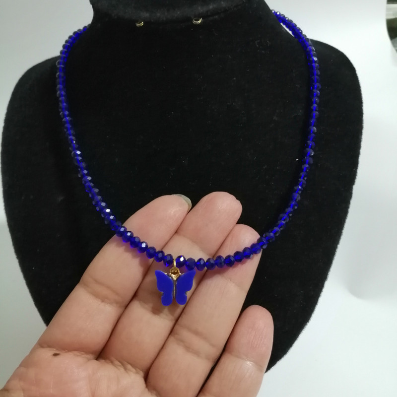 گردنبند زنانه مدل کریستال رنگی گردنبند زنانه مدل کریستال رنگی