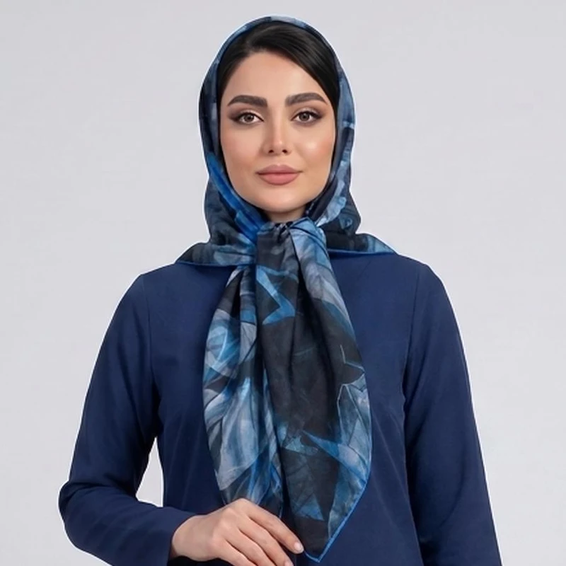 روسری زنانه مدل نخی کجراه پاییزه دست دوز کد 1698