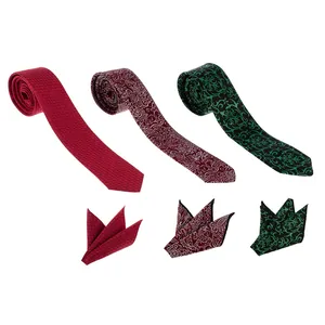 ست کراوات و دستمال جیب مردانه مدل نیوفشن کد 118 بسته 3 عددی