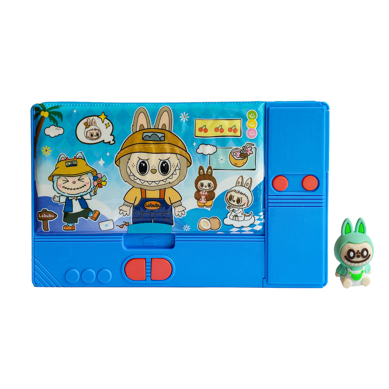 جامدادی مدل کتابی طرح لبوبو به همراه تراش