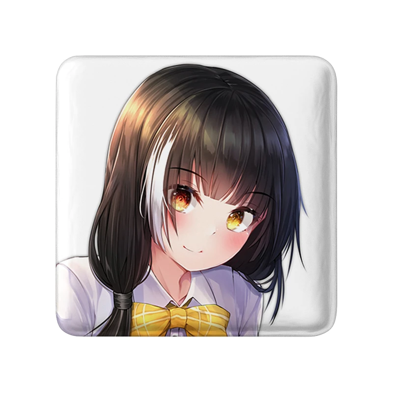 مگنت خندالو طرح دختر انیمه ای  مدل مربعی کد 18106