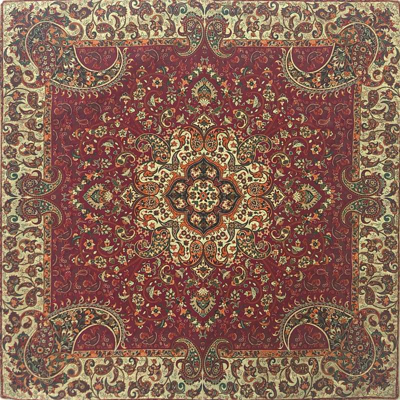 رومیزی ترمه طرح یاس کد 100Q 