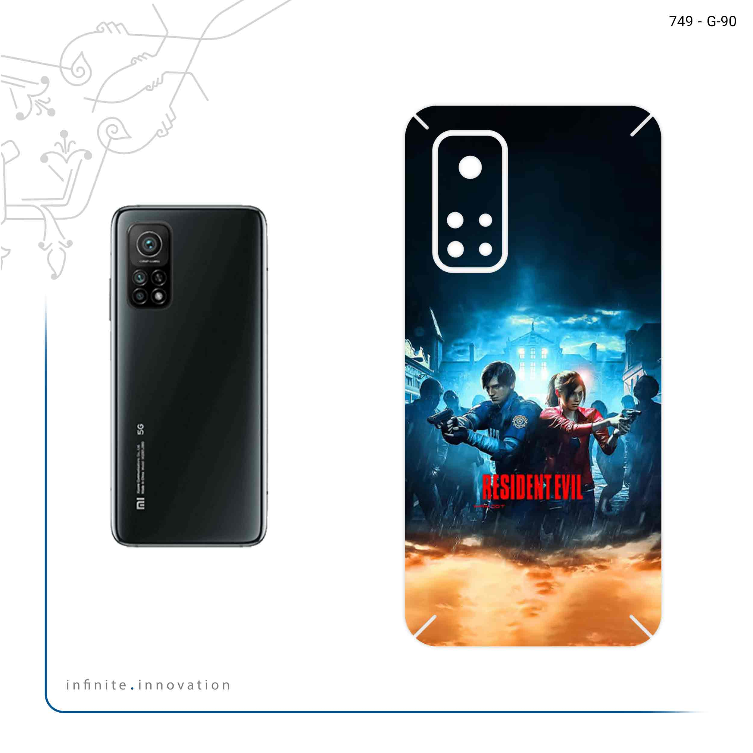 برچسب پوششی ماهوت مدل Residentevil Game Series مناسب برای گوشی موبایل شیائومی Mi 10T 5G