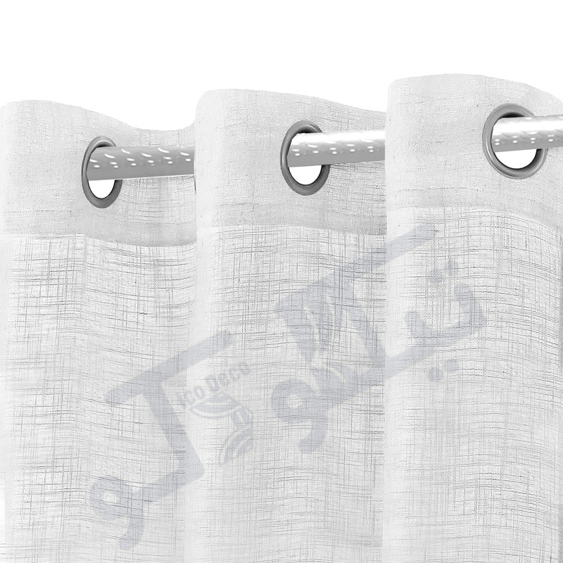 پرده تیکو دکو مدل کتان شفاف افکت دار سایز 150x280 سانتیمتر