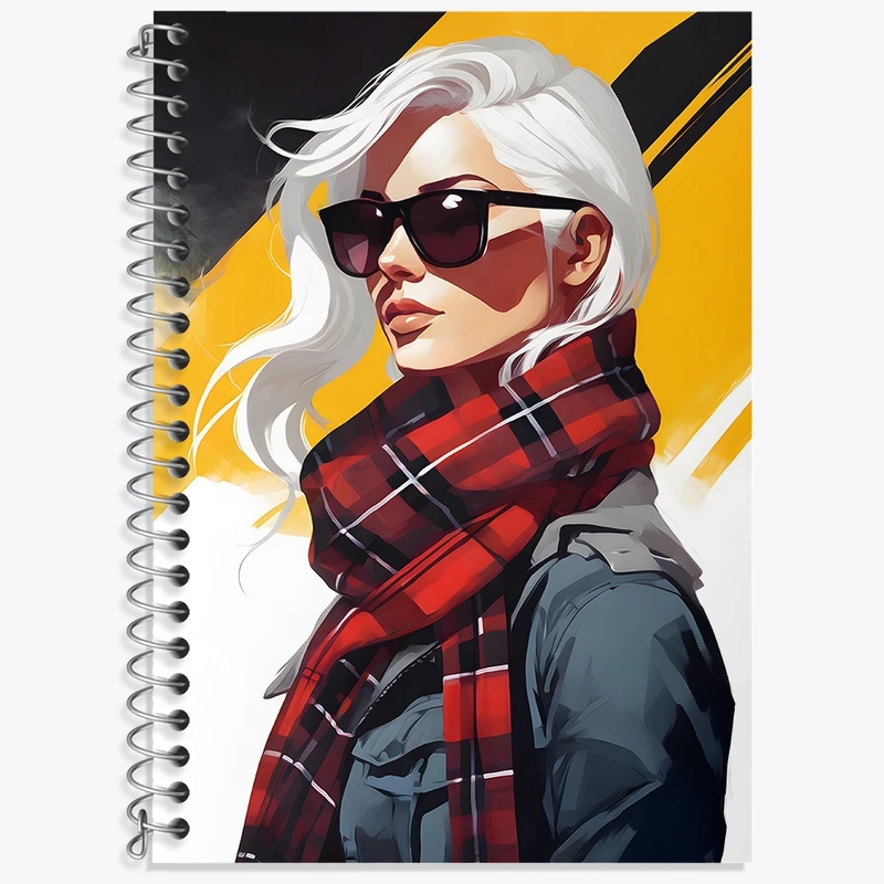 دفتر زبان 50 برگ خندالو مدل دو خط طرح دخترانه کد N33