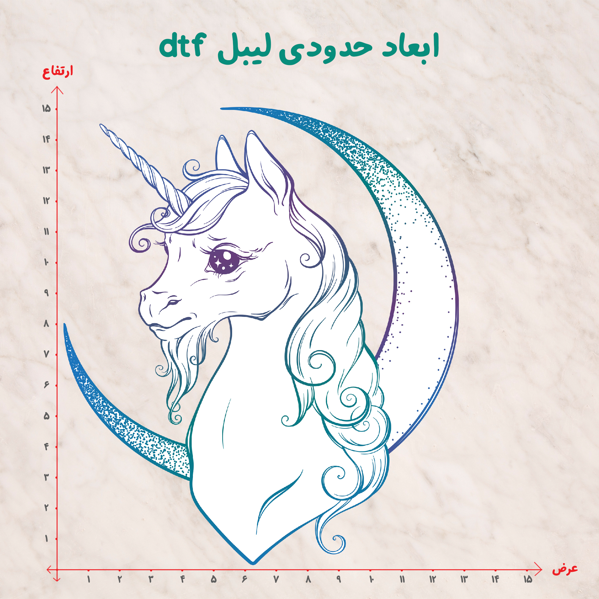 استیکر پارچه و لباس مدل dtf طرح یونیکورن کد H15.367 مجموعه 12 عددی