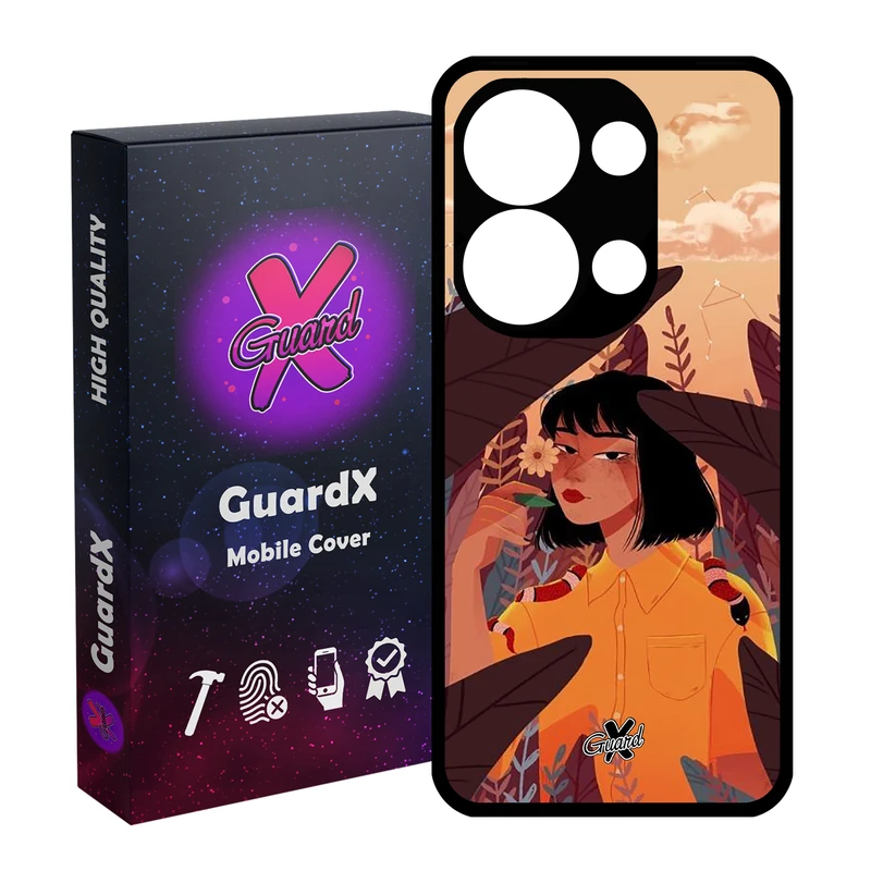 کاور گارد ایکس طرح Girl مدل Glass10327 مناسب برای گوشی موبایل شیائومی Redmi Note 13 Pro 4G / Poco M6 Pro 4G