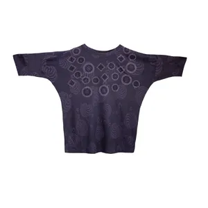 بلوز زنانه مدل نگین دار رنگ سرمه ای