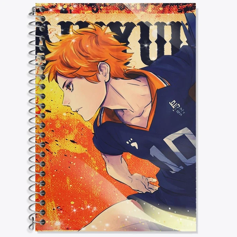 دفتر زبان 50 برگ خندالو مدل دو خط طرح هیناتا شویو انیمه هایکیو Haikyu کد 17787