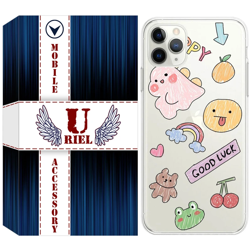 کاور یوریل مدل Clear کد 10 طرح نقاشی مناسب برای گوشی موبایل اپل iPhone 11 Pro Max