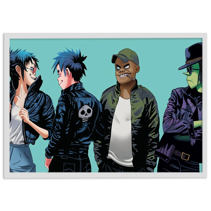 تابلو نوری بکلیت طرح گروه گوریلاز Gorillaz مدل لایت باکس کد W-s2335