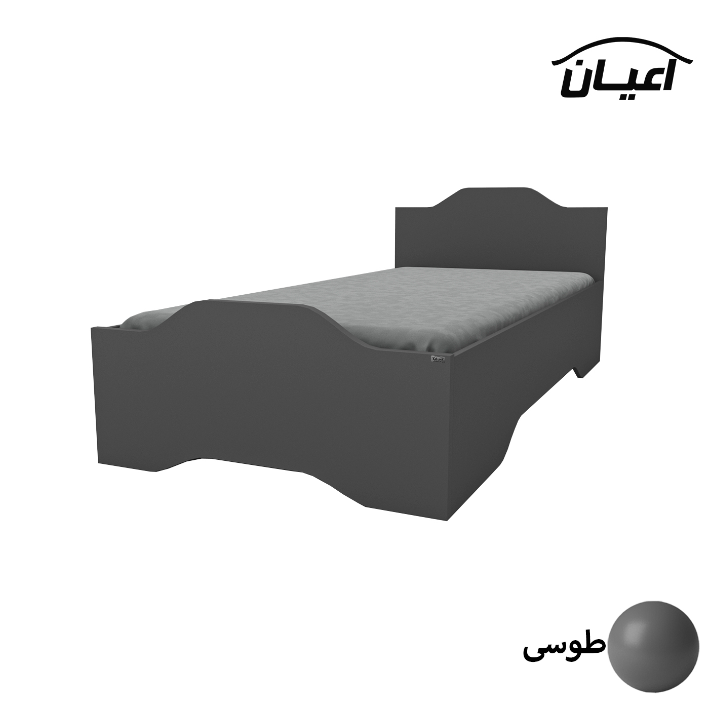 تخت خواب یکنفره اعیان مدل FH597 سایز 90x200 سانتی متر
