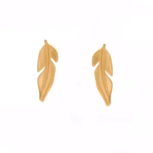 گوشواره طلا 18 عیار زنانه گالری روبی مدل پر