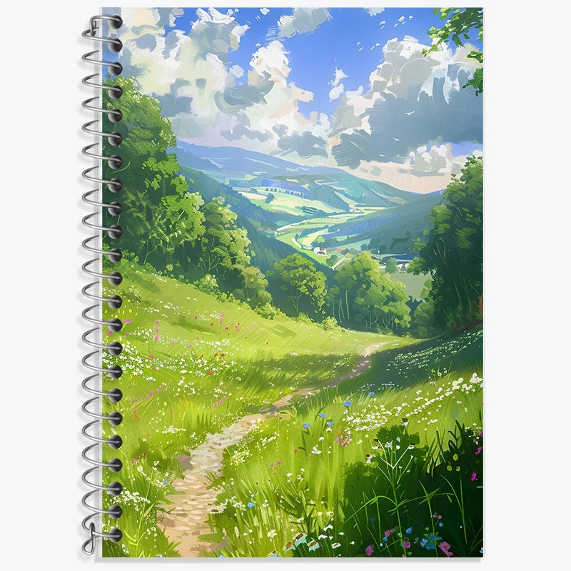 دفتر لغت 50 برگ خندالو طرح منظره ی طبیعت کد F5257