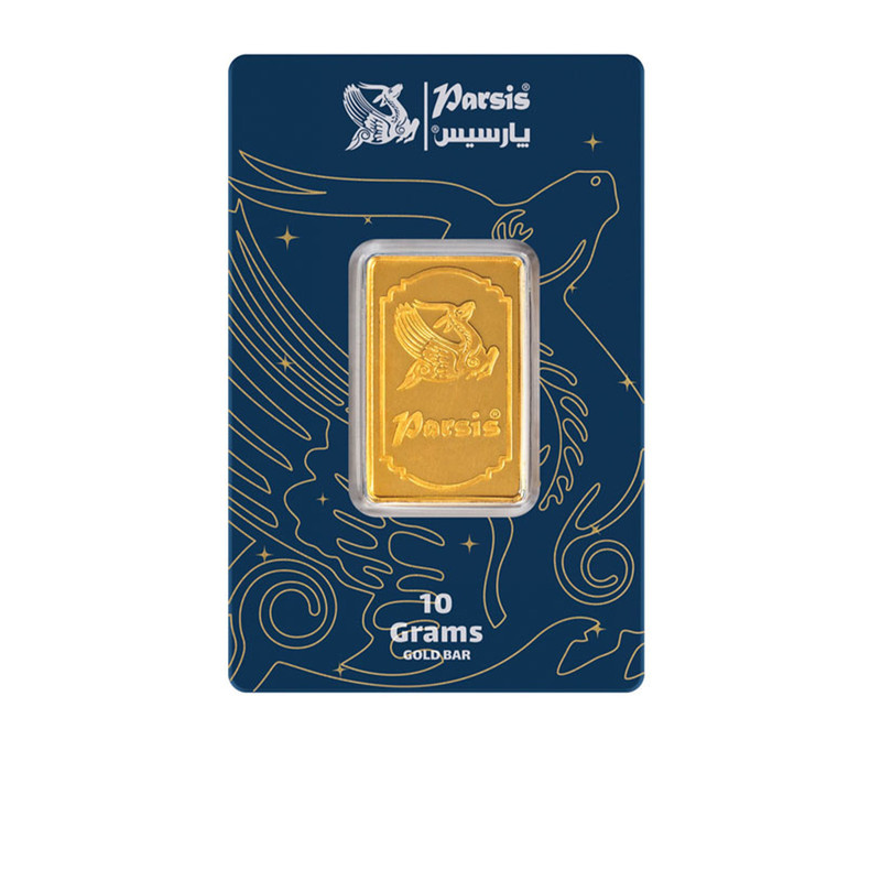 شمش طلا 24 عیار جواهری حقانی مدل پارسیس کد 10