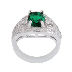 انگشتر نقره زنانه بازرگانی میلادی مدل سنگ کوارتز کد AWR_1090