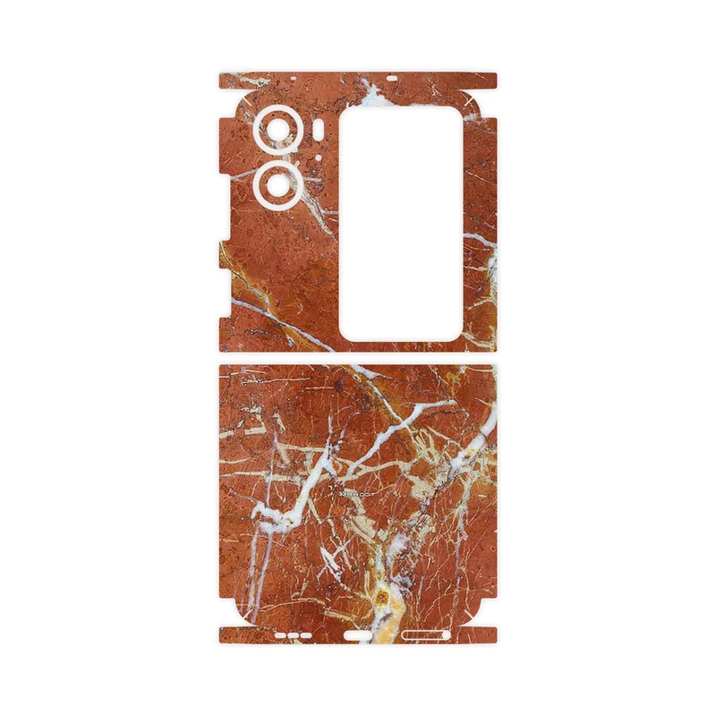 برچسب پوششی ماهوت مدل Red Marble-FullSkin مناسب برای گوشی موبایل اپو Find N2 Flip