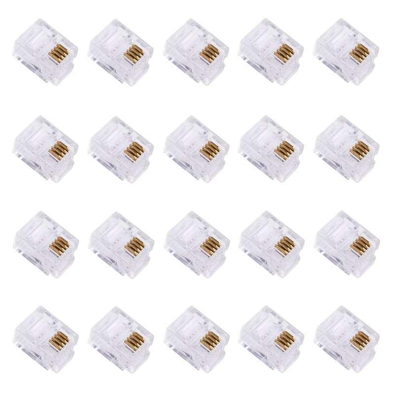 سوکت تلفن مدل TTS-RJ12-6P4C بسته 20 عددی