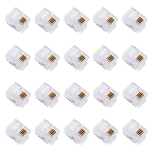 سوکت تلفن مدل TTS-RJ12-6P4C بسته 20 عددی